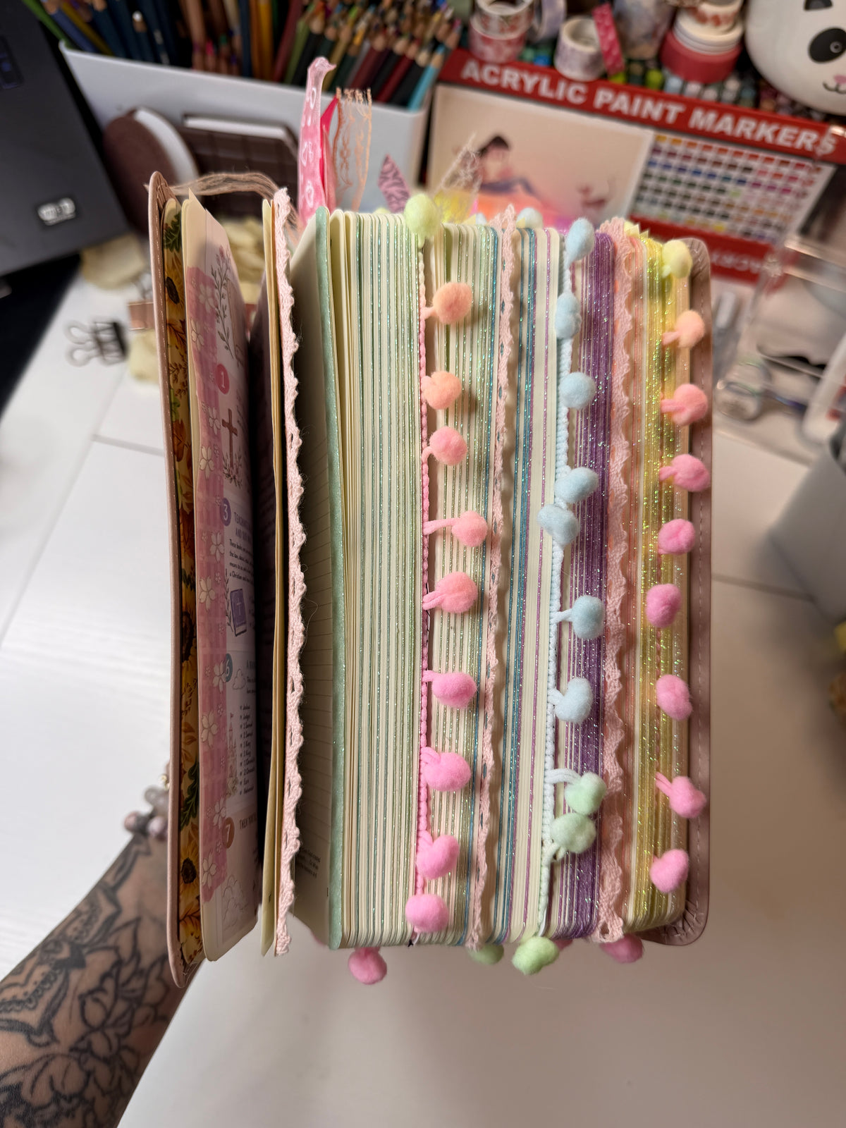 Washi Tape Bible Book Edges Add-On | Alternative to Bible Tabs | Choose Your Colours | Loaded Bible Personalisation