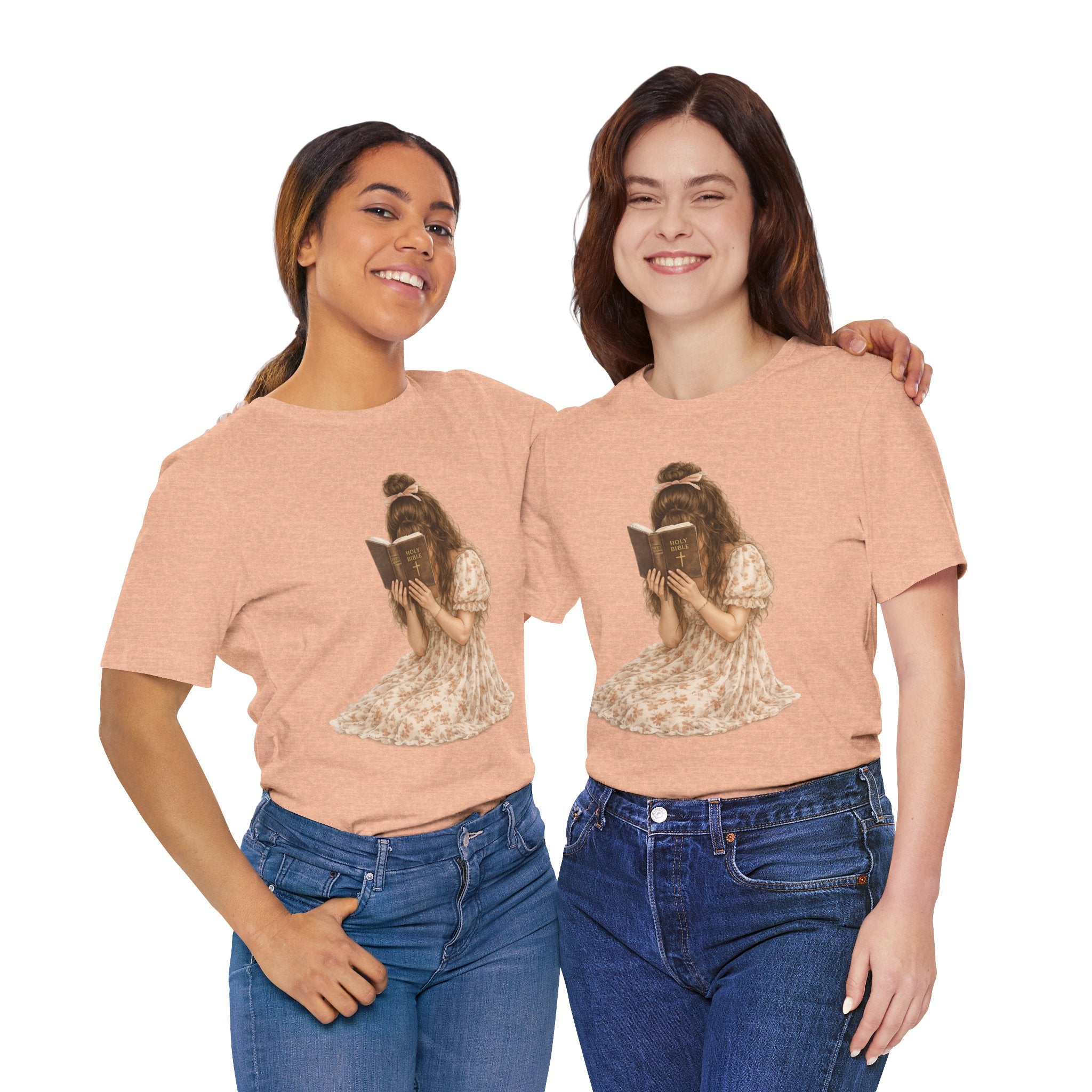 Vintage Girl Reading Illustration Tee – Cozy Literary T‑Shirt for Book Lovers