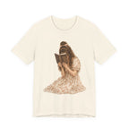 Vintage Girl Reading Illustration Tee – Cozy Literary T‑Shirt for Book Lovers