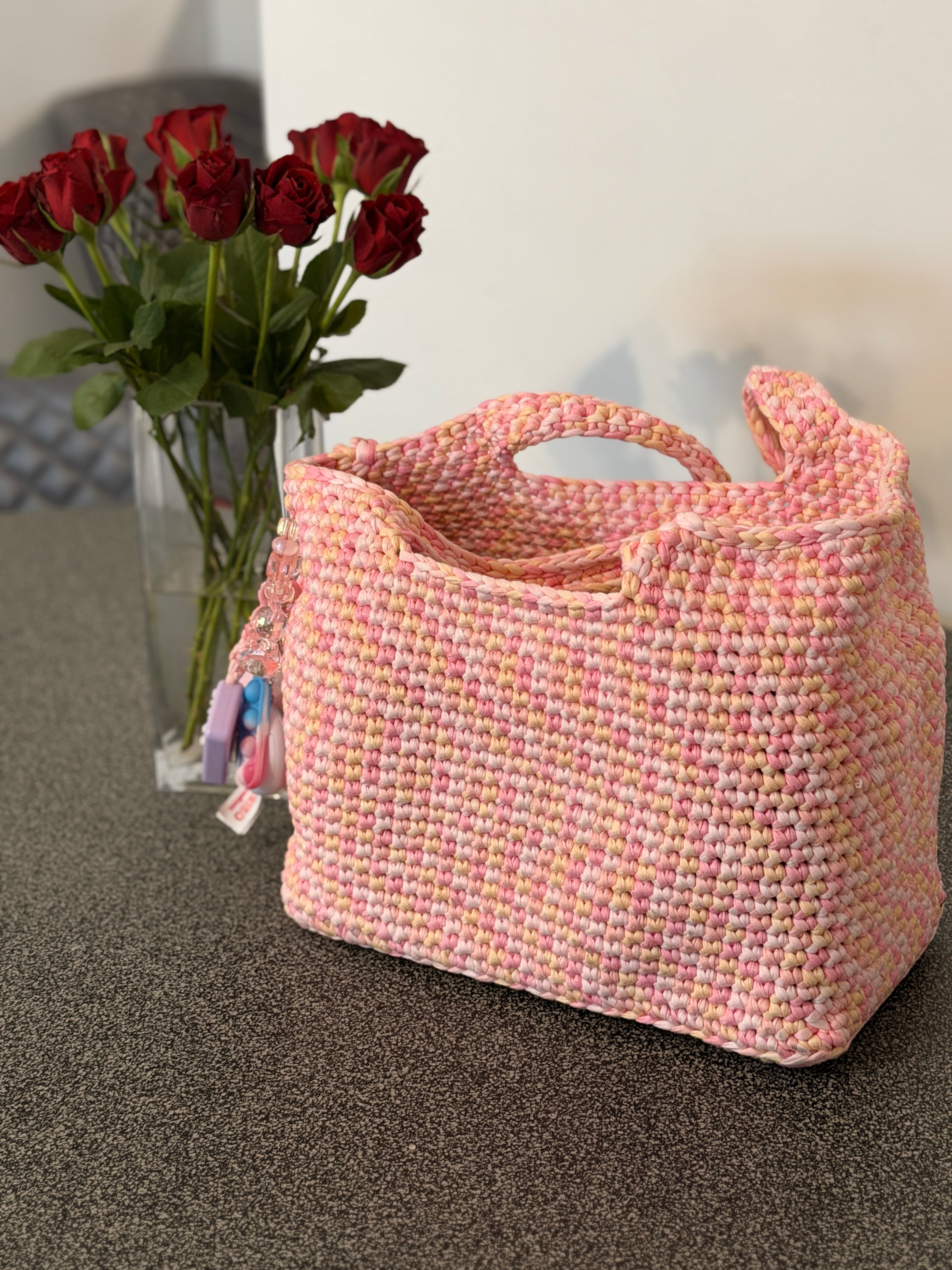 Hand-Crocheted Bible Study Bag – Large Organised Bible Tote with Compartments