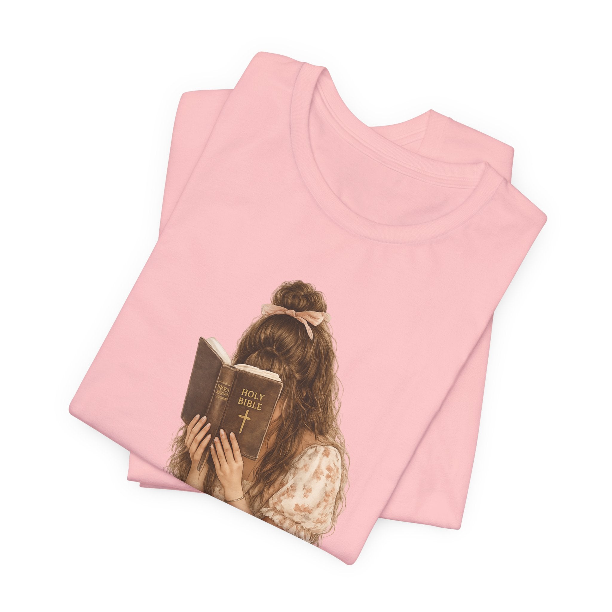 Vintage Girl Reading Illustration Tee – Cozy Literary T‑Shirt for Book Lovers