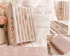 Minimalist Tabbed Bible | Hand Decorated Bible with Rose Gold Tabs | Aesthetic Christian Gift for Women | Bible Study Gift