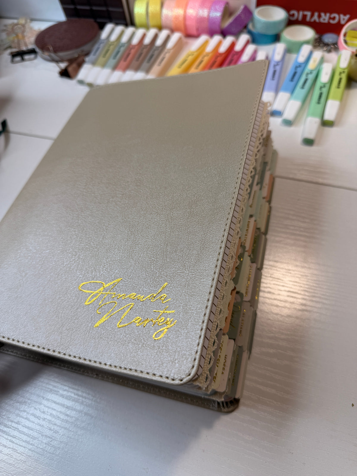 Gold Foil Name Engraving – Personalised Bible Cover Add-On