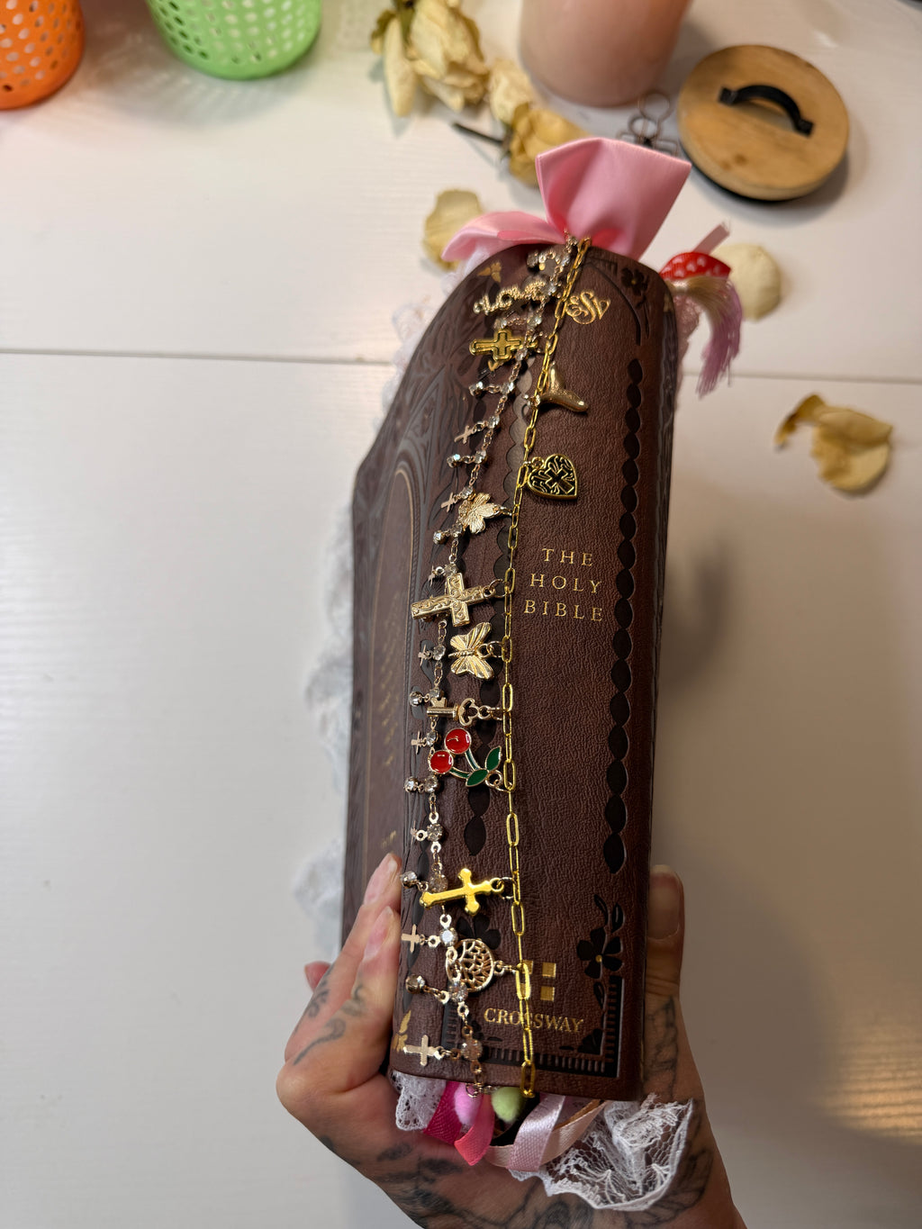 Loaded Bible Handmade | Fully Loaded Journaling Bible | Pre Tabbed Bible with Notes & Stickers | Christian Gift | Made to Order