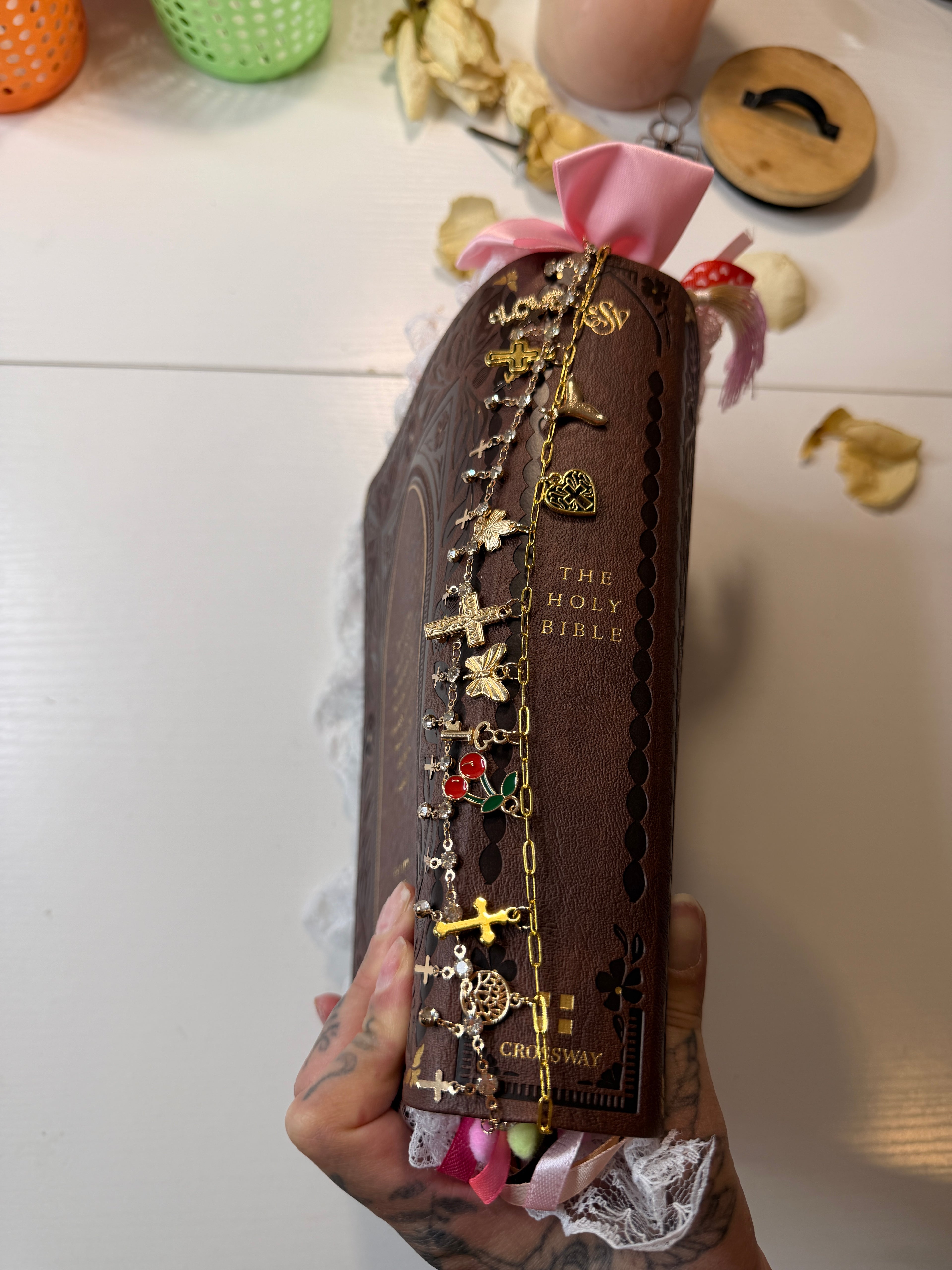 Loaded Bible Handmade | Fully Loaded Journaling Bible | Pre Tabbed Bible with Notes & Stickers | Christian Gift | Made to Order