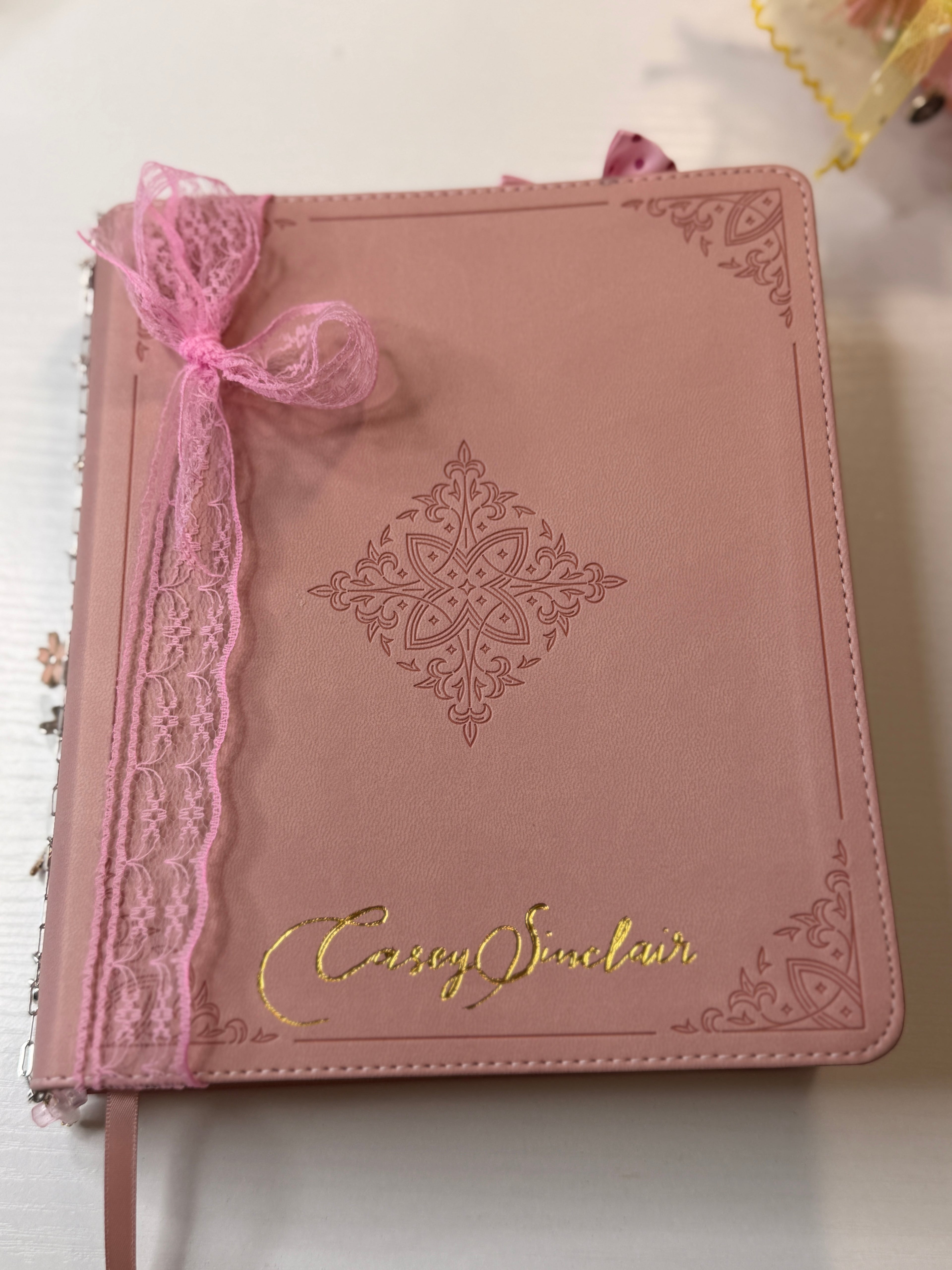 Minimalist Tabbed Bible | Hand Decorated Bible with Rose Gold Tabs | Aesthetic Christian Gift for Women | Bible Study Gift