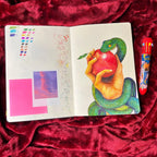 Forbidden Fruit Snake & Apple A5 Art Print – Original Ballpoint Pen Artwork